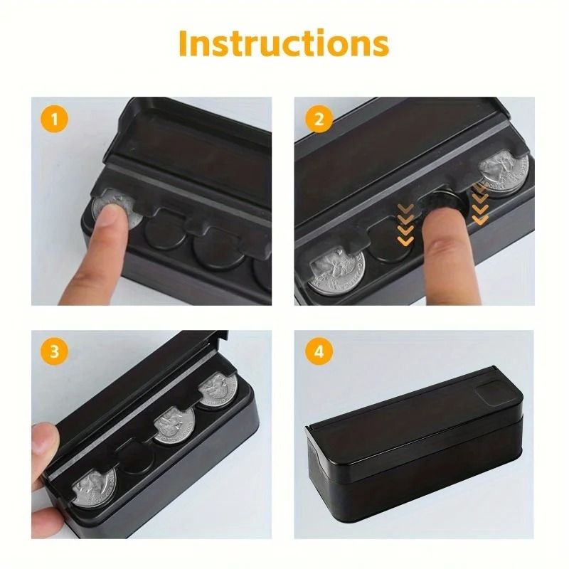 Car Coin Holder Change Organizer Compact Money Dispenser 5