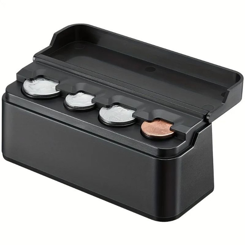 Car Coin Holder Change Organizer Compact Money Dispenser 6