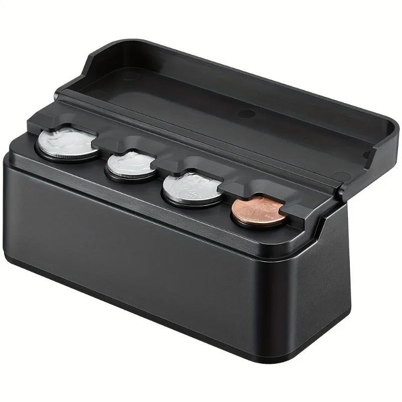 Car Coin Holder Change Organizer Compact Money Dispenser 6