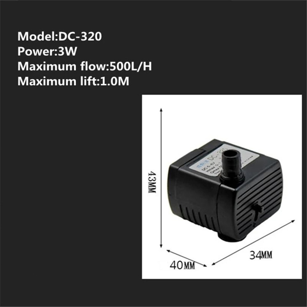 USB Pet Water Fountain Replacement Pump Ultra Quiet 5V 3