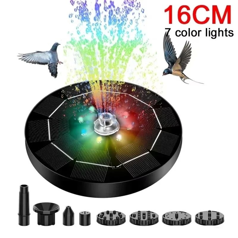 Solar LED Fountain Light With Color Changing Water Spray 10