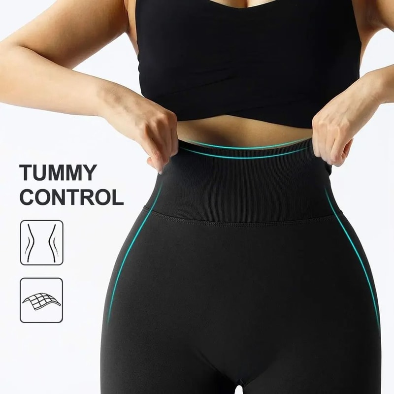 Womens High Waist Seamless Fitness Yoga Pants 4