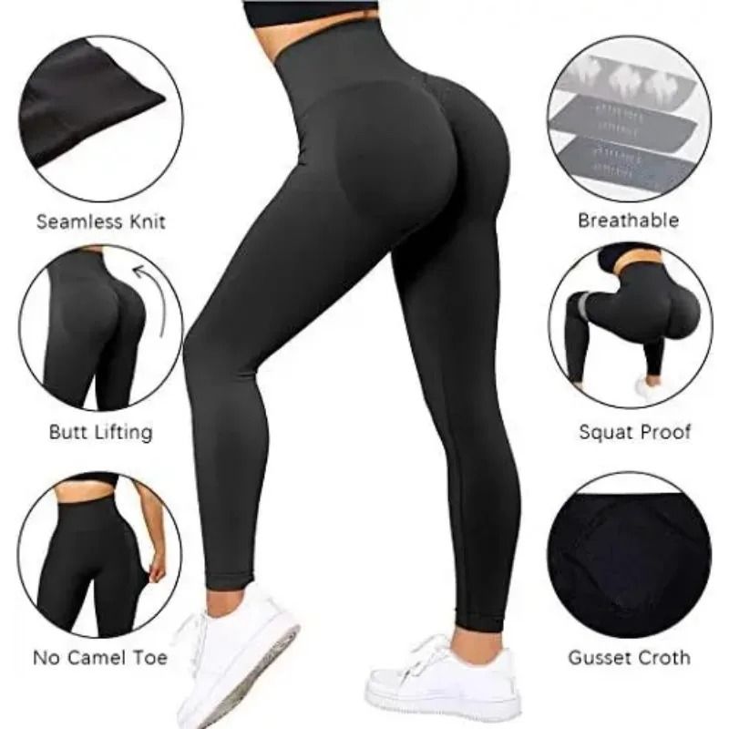 Womens High Waist Seamless Fitness Yoga Pants 5