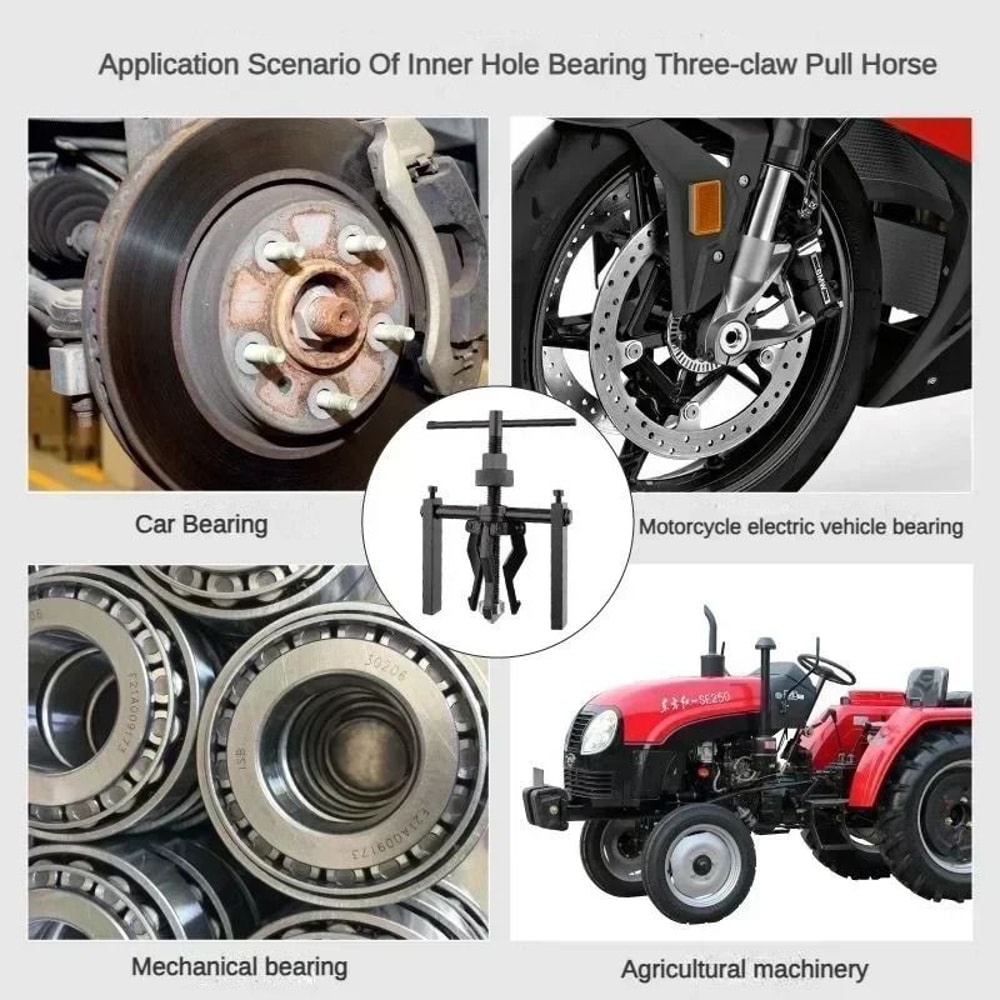Three Jaw Bearing Puller Gear Extractor Car Repair Tool 5