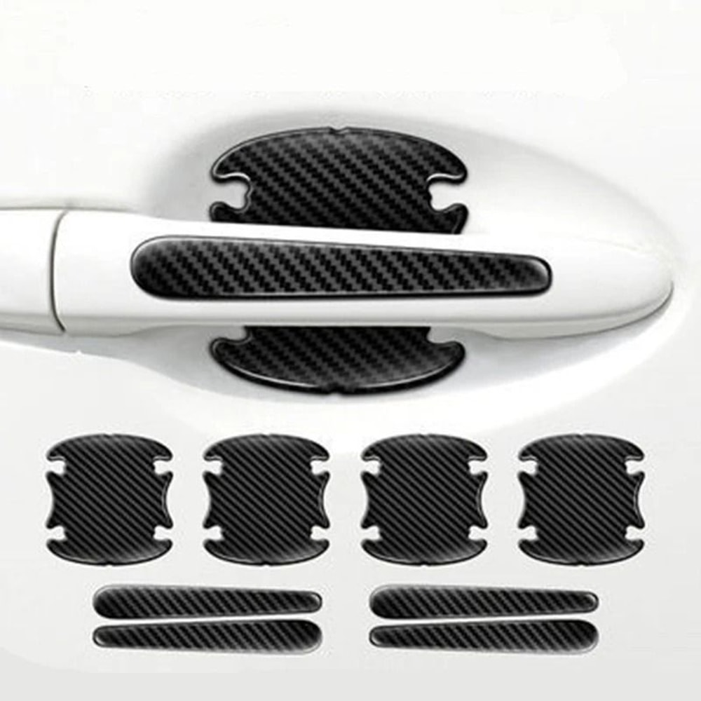 Car Door Handle Bowl Scratch Protection Stickers Carbon Fiber Style 0