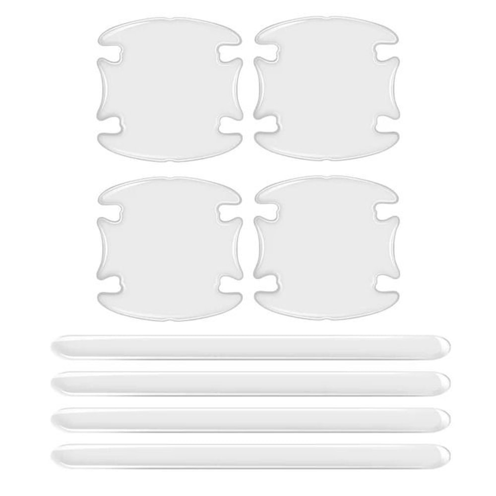 Car Door Handle Bowl Scratch Protection Stickers Carbon Fiber Style 9