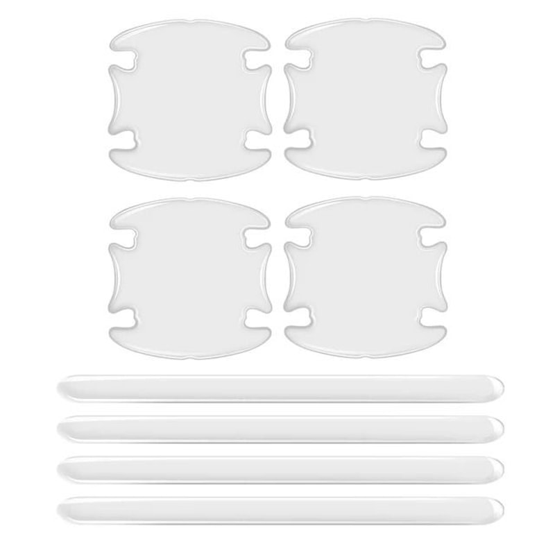 Car Door Handle Bowl Scratch Protection Stickers Carbon Fiber Style 9