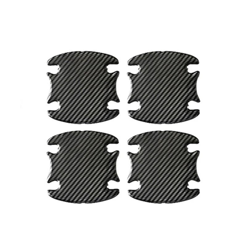 Car Door Handle Bowl Scratch Protection Stickers Carbon Fiber Style 10