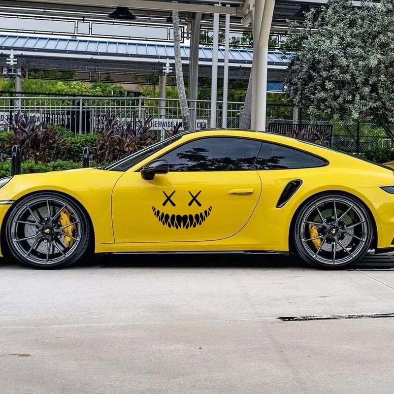 Demon Smiling Face Car Window Vinyl Sticker 1