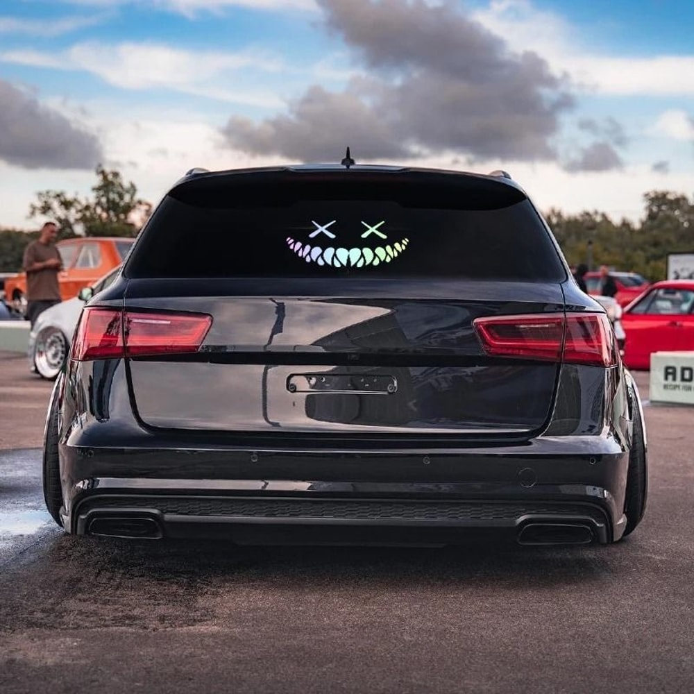 Demon Smiling Face Car Window Vinyl Sticker 2