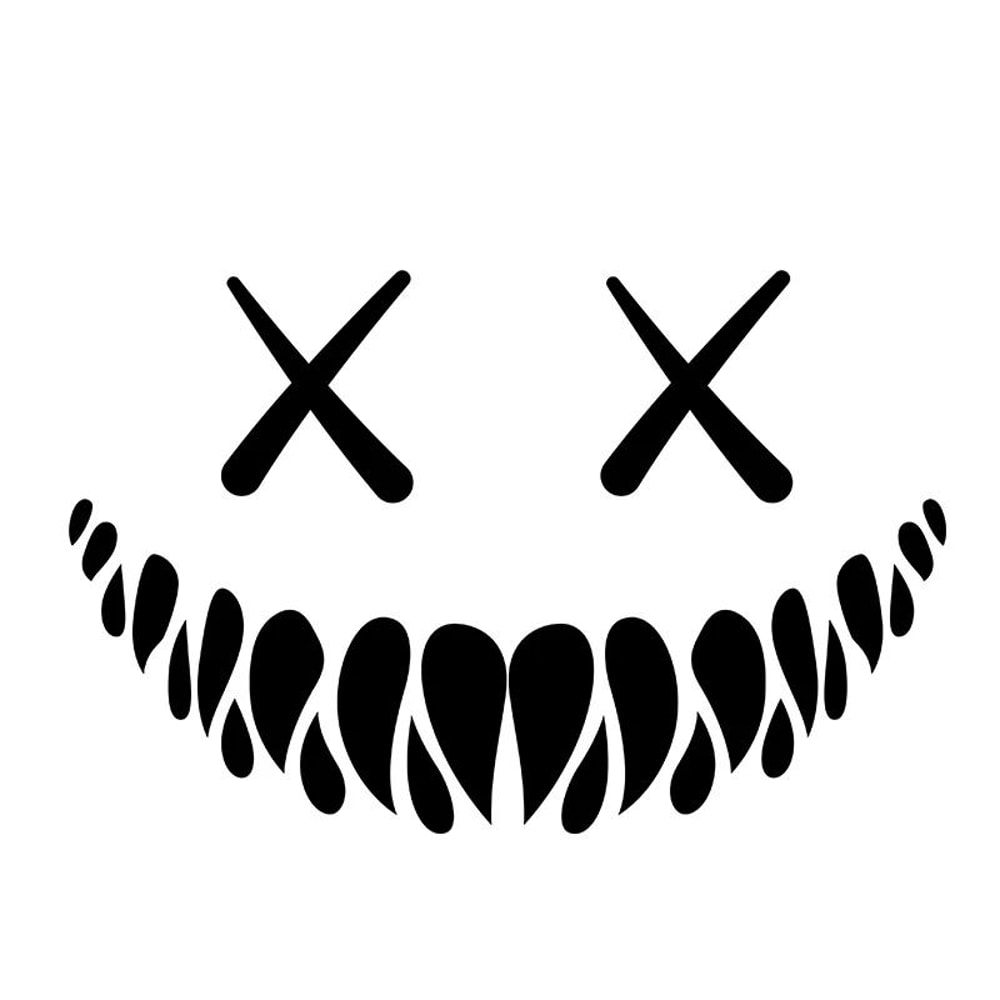 Demon Smiling Face Car Window Vinyl Sticker 4
