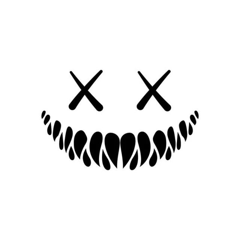 Demon Smiling Face Car Window Vinyl Sticker 6