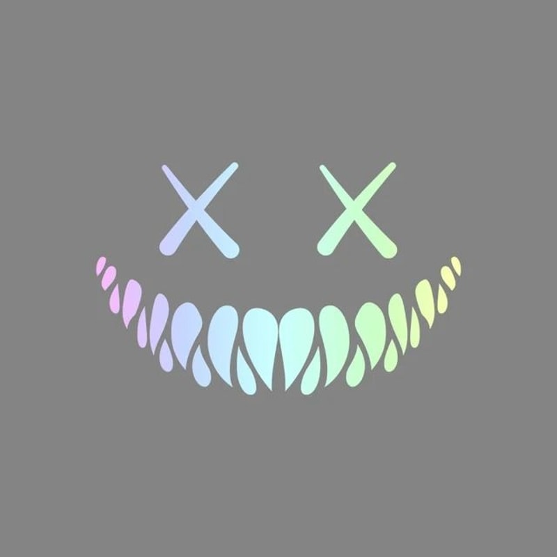 Demon Smiling Face Car Window Vinyl Sticker 8