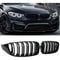 BMW 4 Series F32 F33 F36 Gloss Black Double Slat Front Kidney Grille Replacement 0