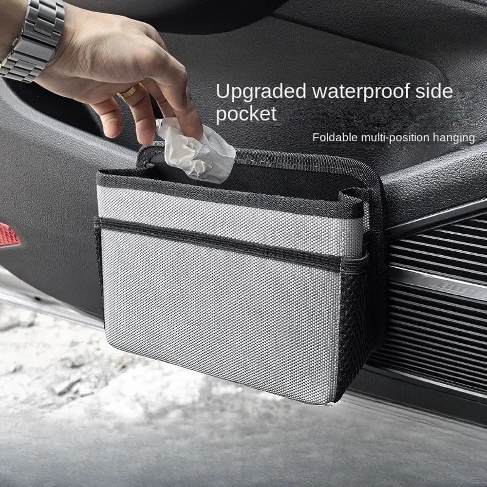 Car Seat Back Hanging Storage Bag With Compact Side Organizer 3