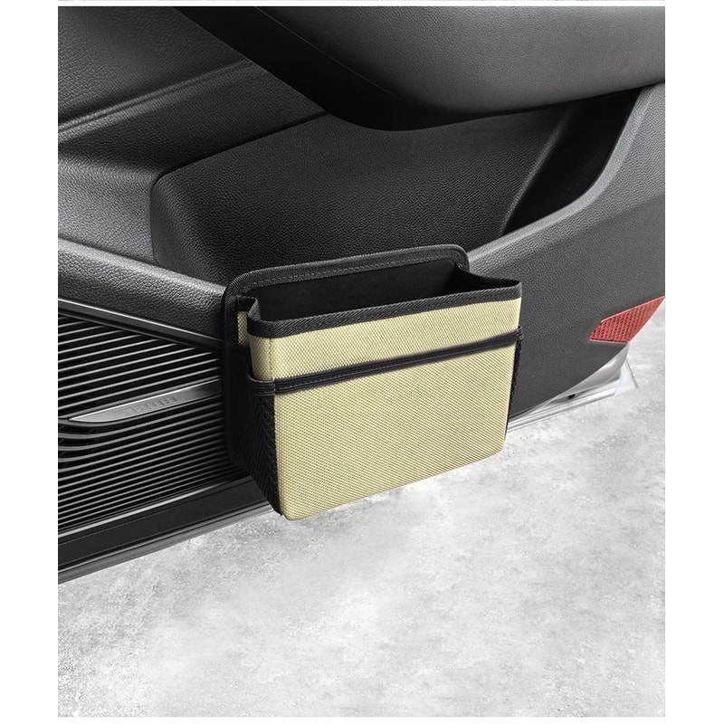 Car Seat Back Hanging Storage Bag With Compact Side Organizer 11