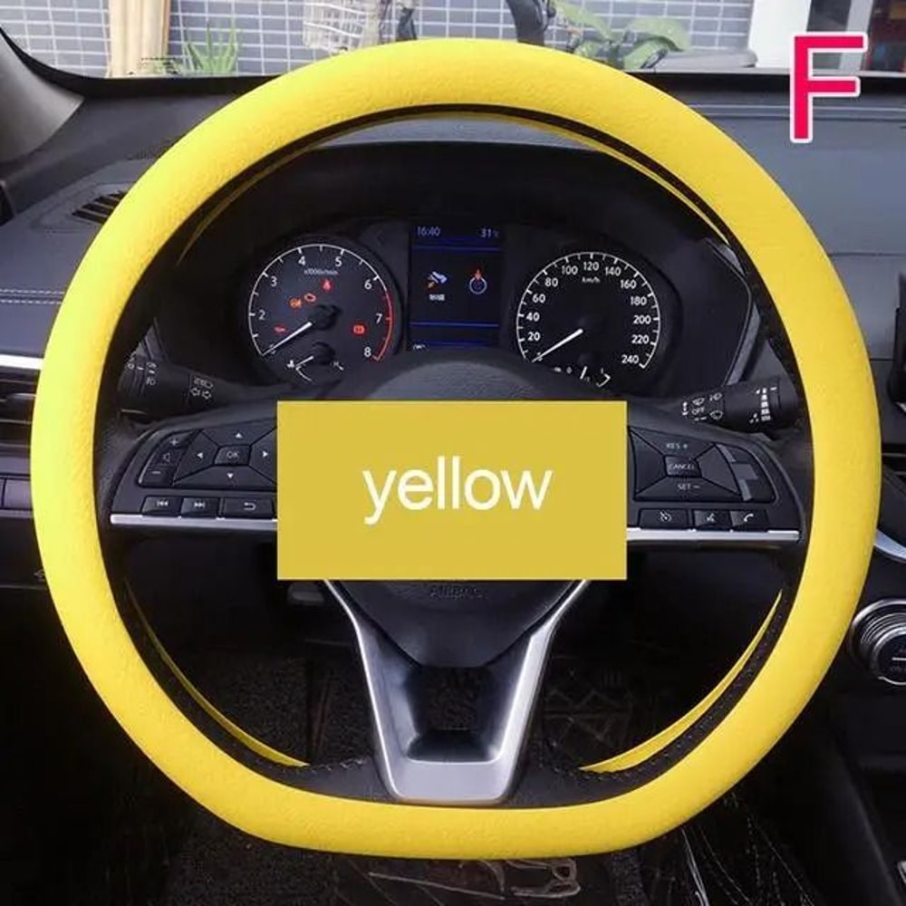 Universal Silicone Steering Wheel Cover With Soft Grip Texture 12
