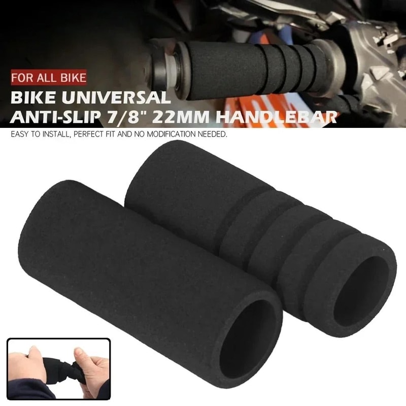 Universal Motorcycle Handlebar Foam Grip Covers 22mm Anti Vibration 0