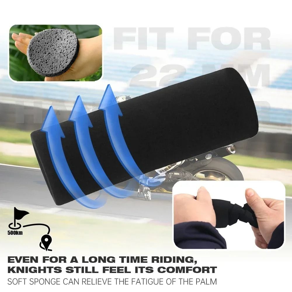 Universal Motorcycle Handlebar Foam Grip Covers 22mm Anti Vibration 1