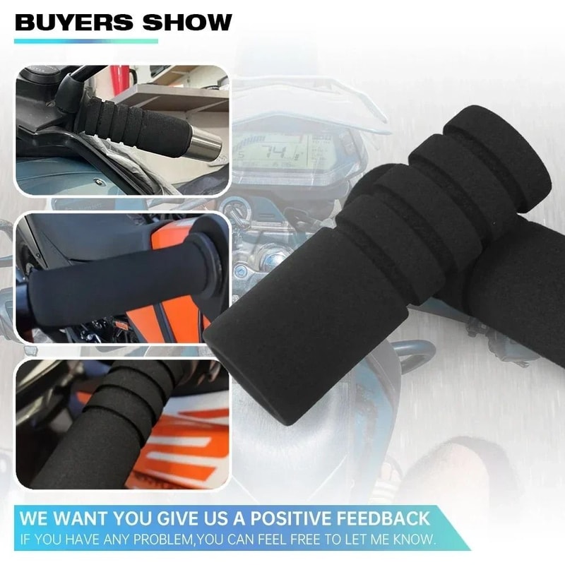 Universal Motorcycle Handlebar Foam Grip Covers 22mm Anti Vibration 3