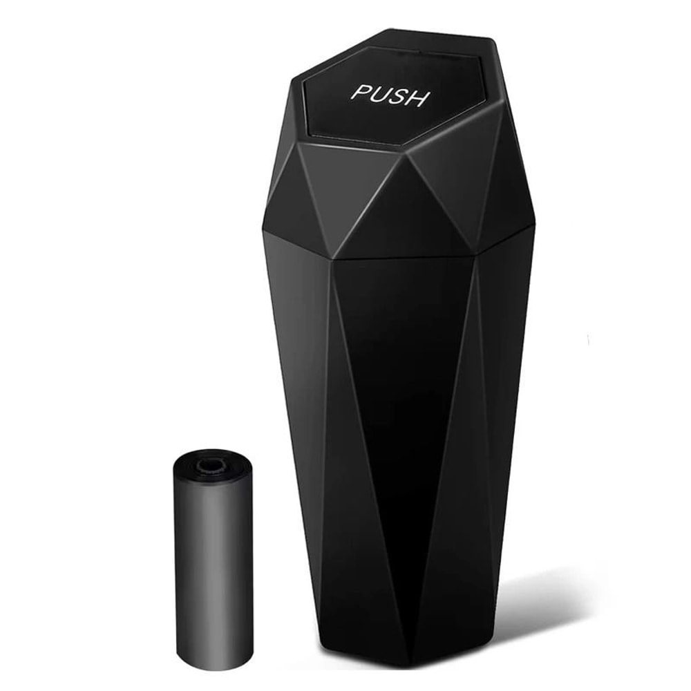 Portable Car Trash Can With Lid Leakproof Mini Garbage Bin 6