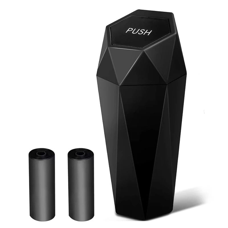 Portable Car Trash Can With Lid Leakproof Mini Garbage Bin 7