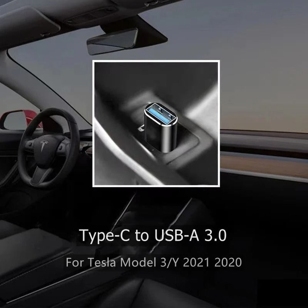 Type C To USB A Mini Charging Adapter For Car Use 1