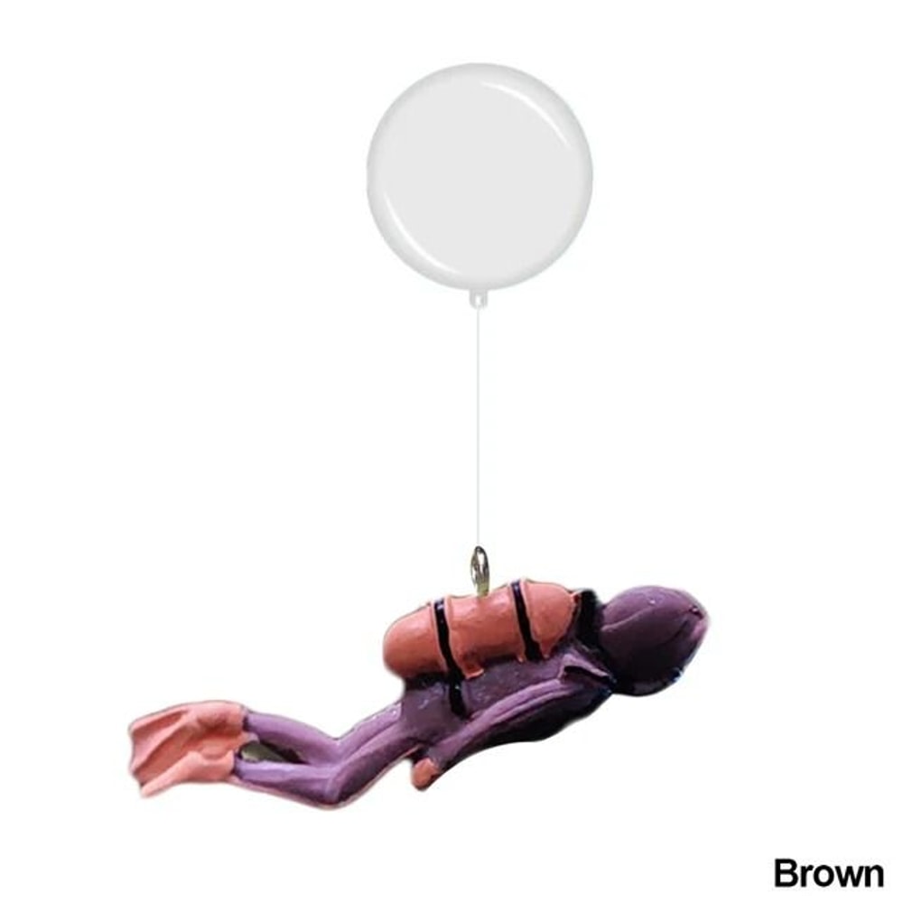 Fluorescent Aquarium Mini Diver Decoration With Floating Ball 9