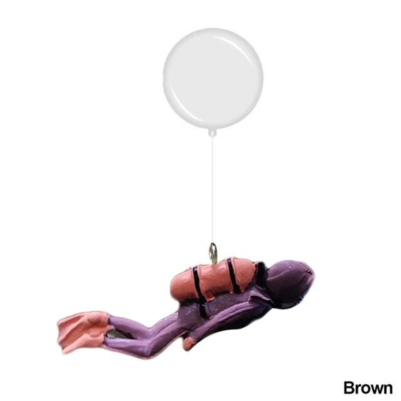 Fluorescent Aquarium Mini Diver Decoration With Floating Ball 9