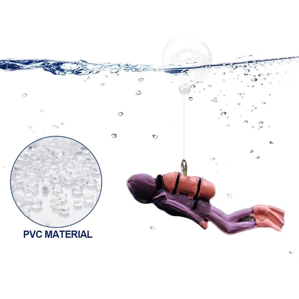 Fluorescent Aquarium Mini Diver Decoration With Floating Ball 2