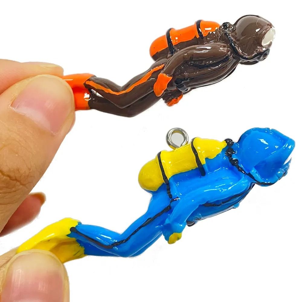 Fluorescent Aquarium Mini Diver Decoration With Floating Ball 4