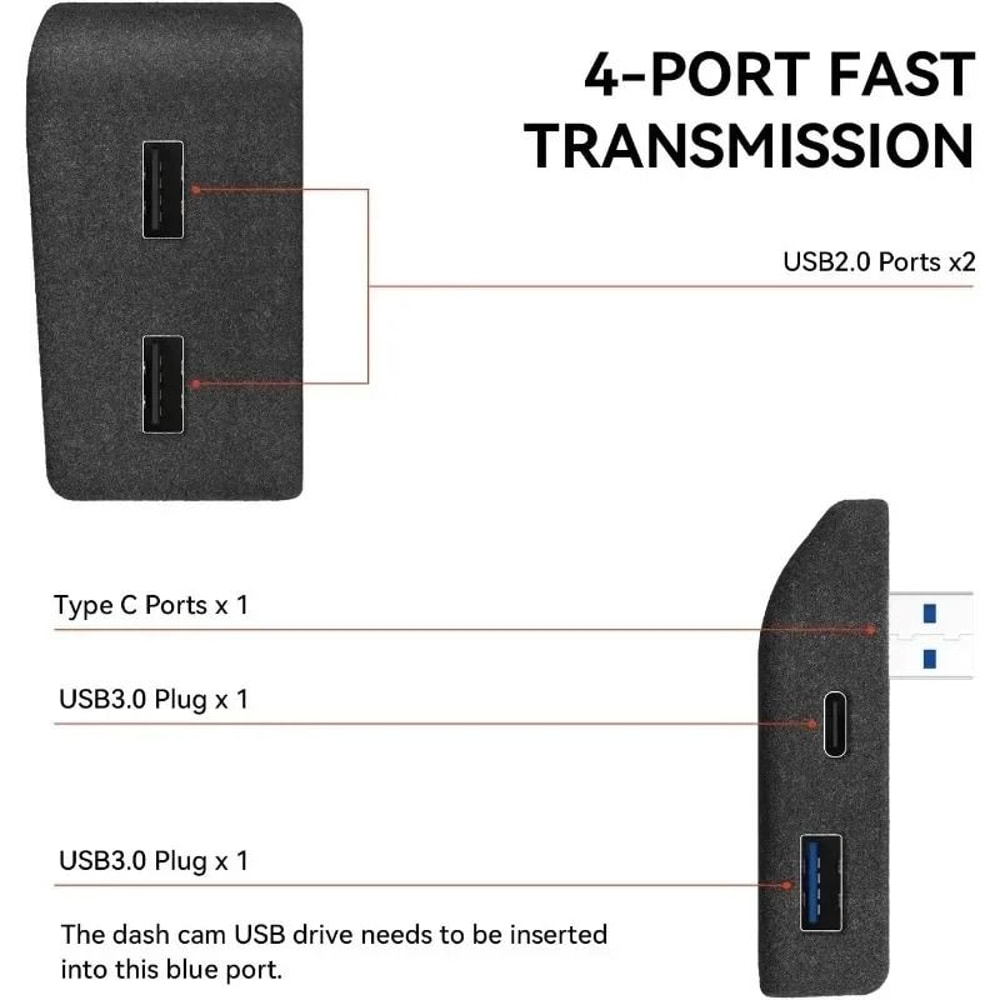 Tesla Model 3 And Model Y Glove Box USB Hub Docking Station 2