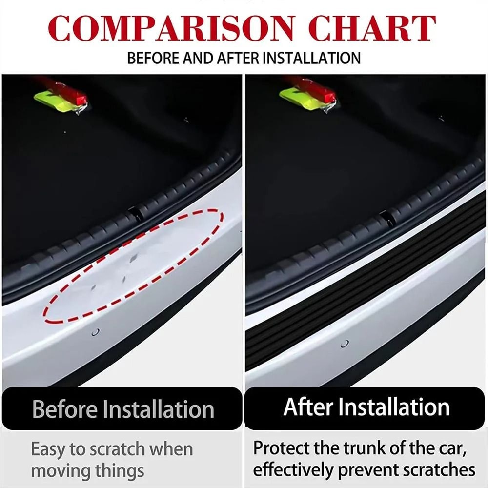 Universal Car Trunk Door Sill Protector Rear Bumper Guard Strip 3