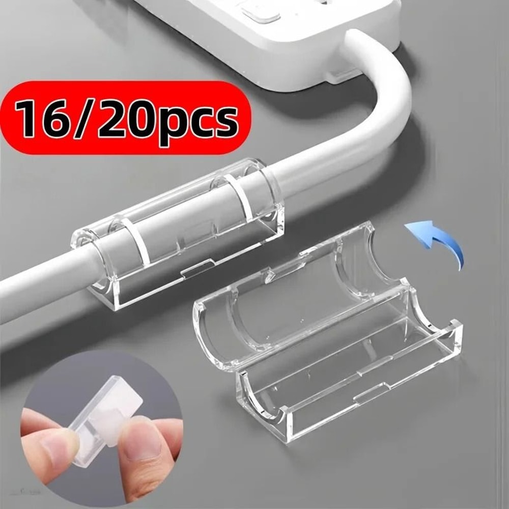 Cable Organizer Clips Wire Management Cord Holder Set 0