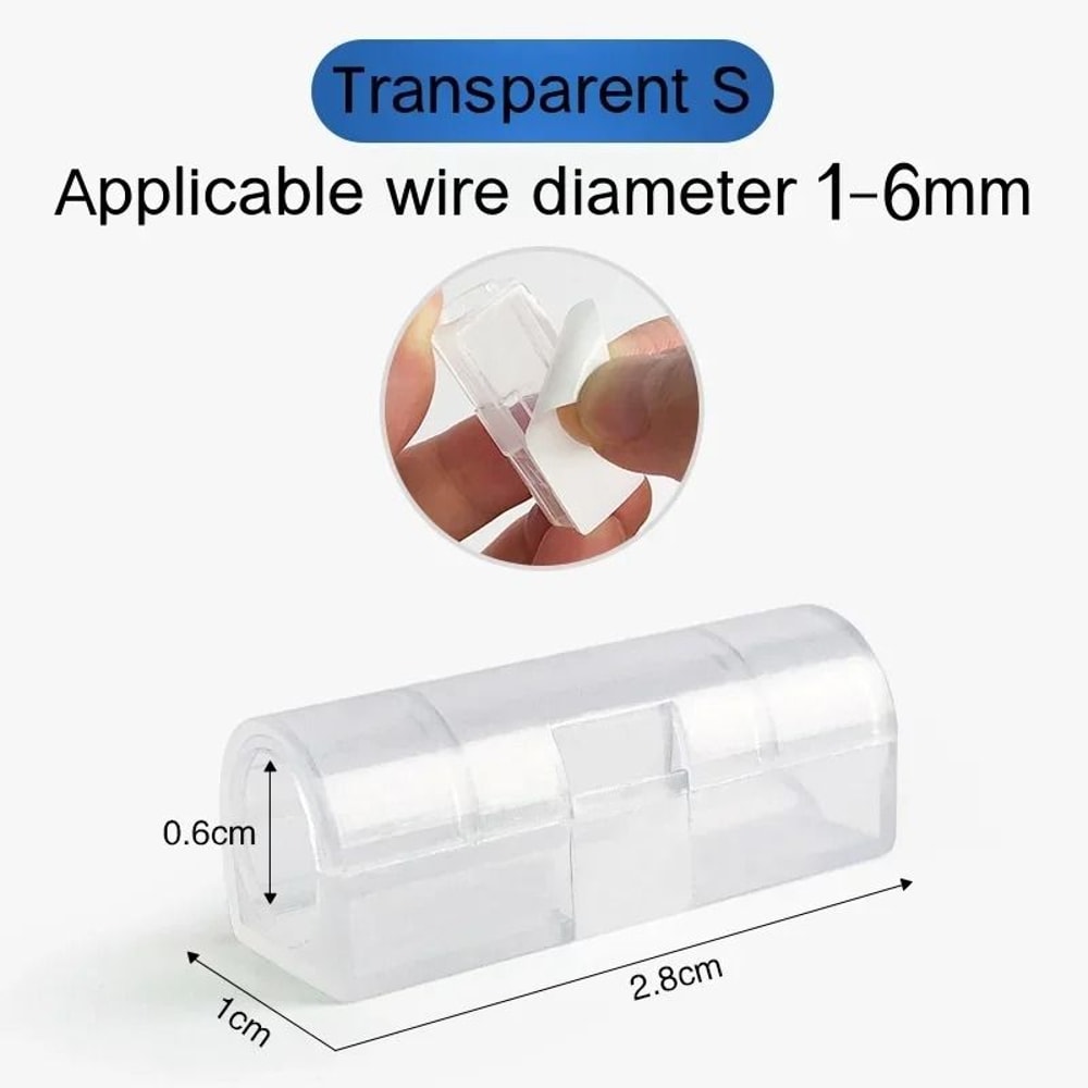 Cable Organizer Clips Wire Management Cord Holder Set 7