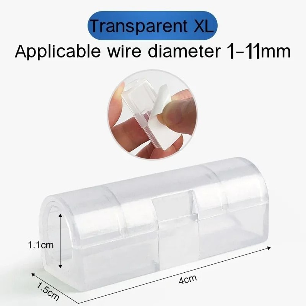 Cable Organizer Clips Wire Management Cord Holder Set 8