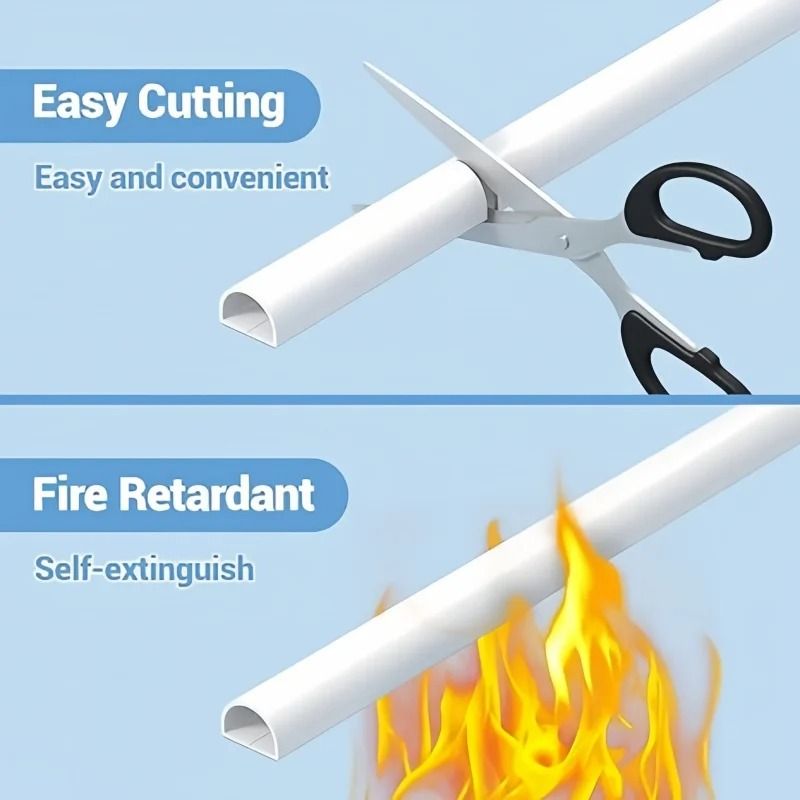 Flexible Cord Management Channel Adhesive Cable Raceway Cover 1