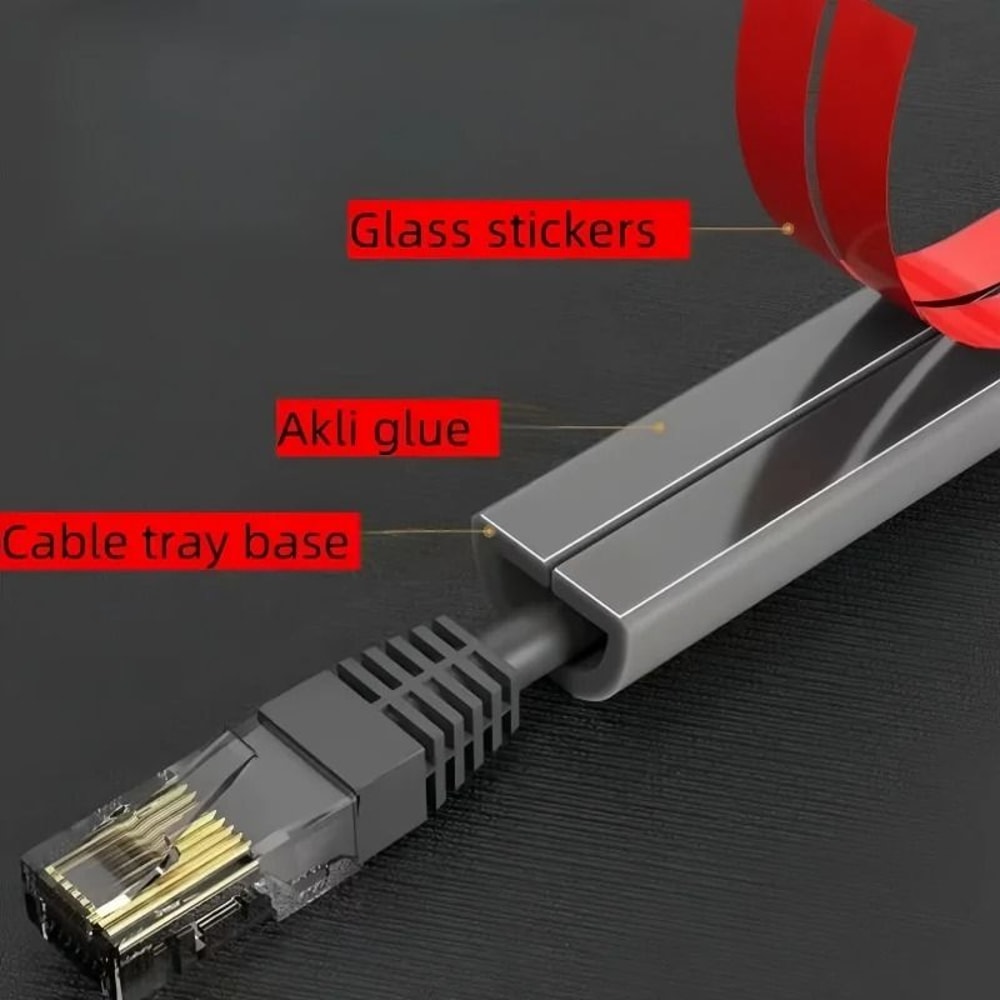 Flexible Cord Management Channel Adhesive Cable Raceway Cover 3