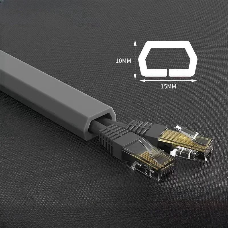Flexible Cord Management Channel Adhesive Cable Raceway Cover 6