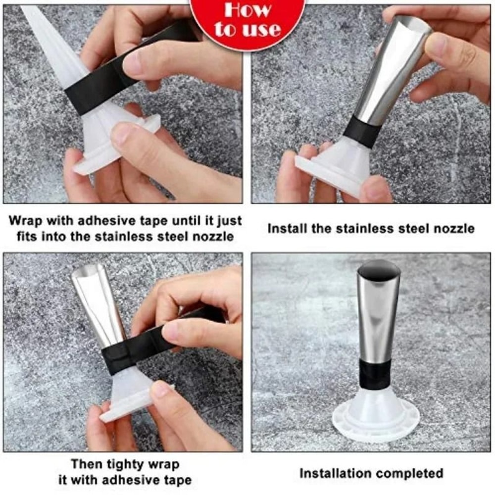 Caulking Finisher Tool Set Silicone Sealant Nozzle Kit 14 Pieces 5