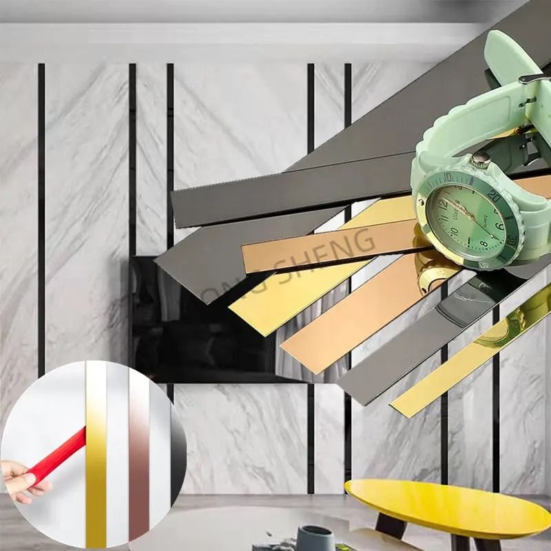 Mirror Finish Wall Edge Trim Strip Stainless Steel Decorative Line 0