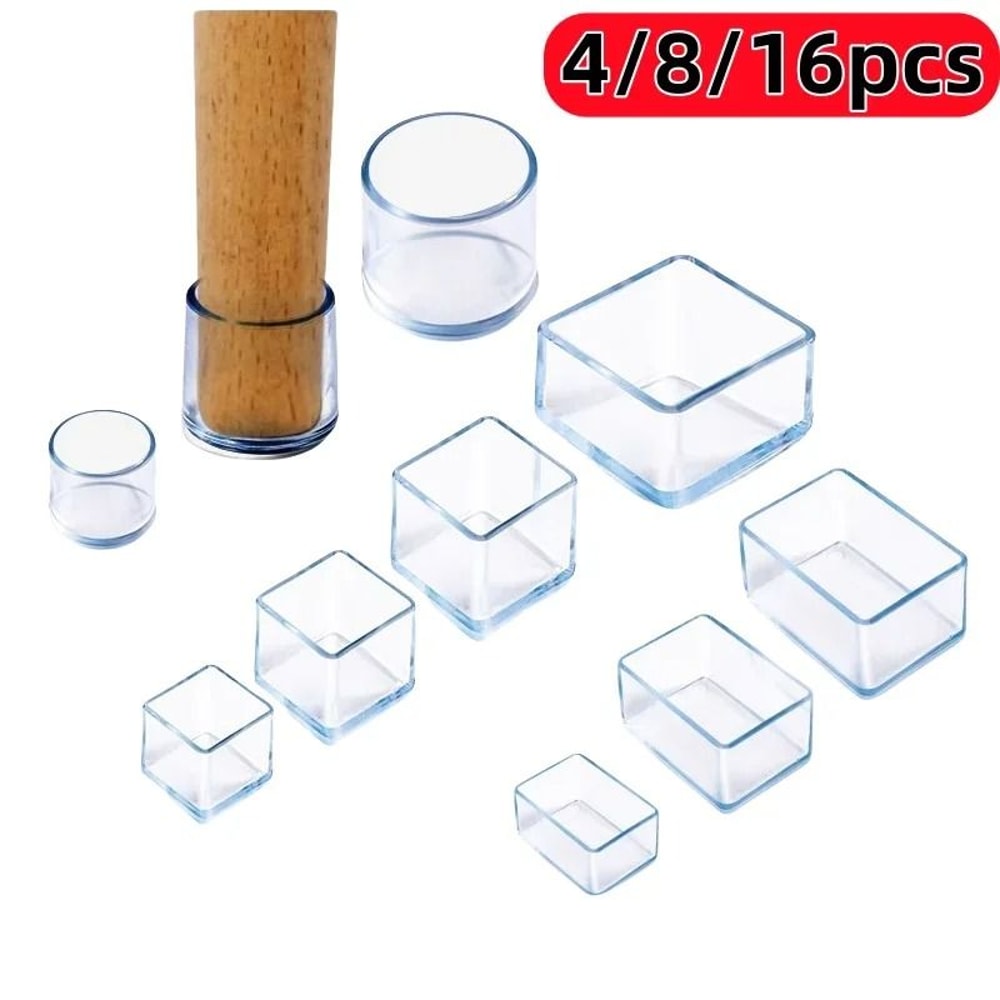 Silicone Chair Leg Pads Furniture Floor Protection Caps Set 0