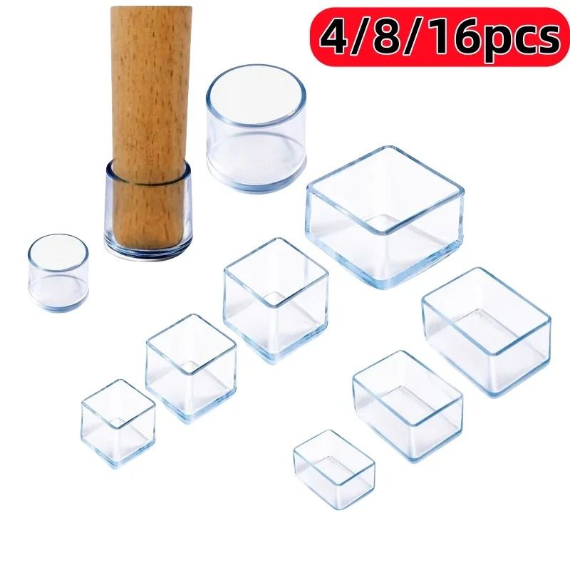 Silicone Chair Leg Pads Furniture Floor Protection Caps Set 0