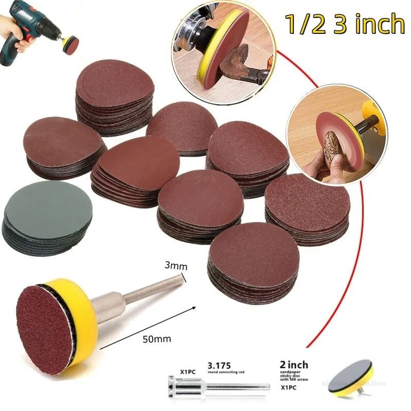 DIY Flocking Sanding Discs Pad Kit For Rotary Tools 0