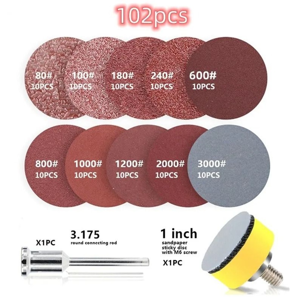 DIY Flocking Sanding Discs Pad Kit For Rotary Tools 9