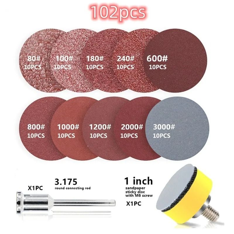 DIY Flocking Sanding Discs Pad Kit For Rotary Tools 9