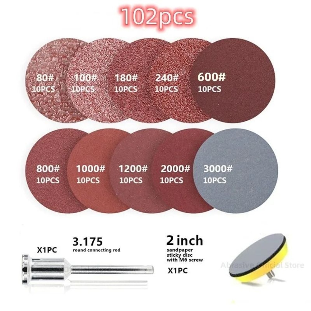 DIY Flocking Sanding Discs Pad Kit For Rotary Tools 10