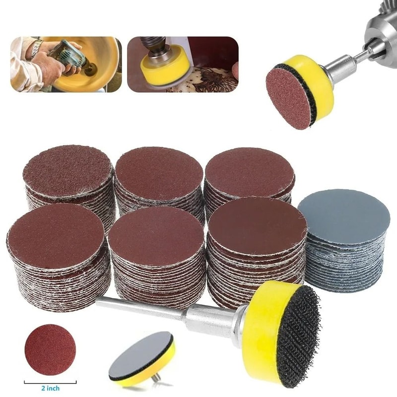 DIY Flocking Sanding Discs Pad Kit For Rotary Tools 5