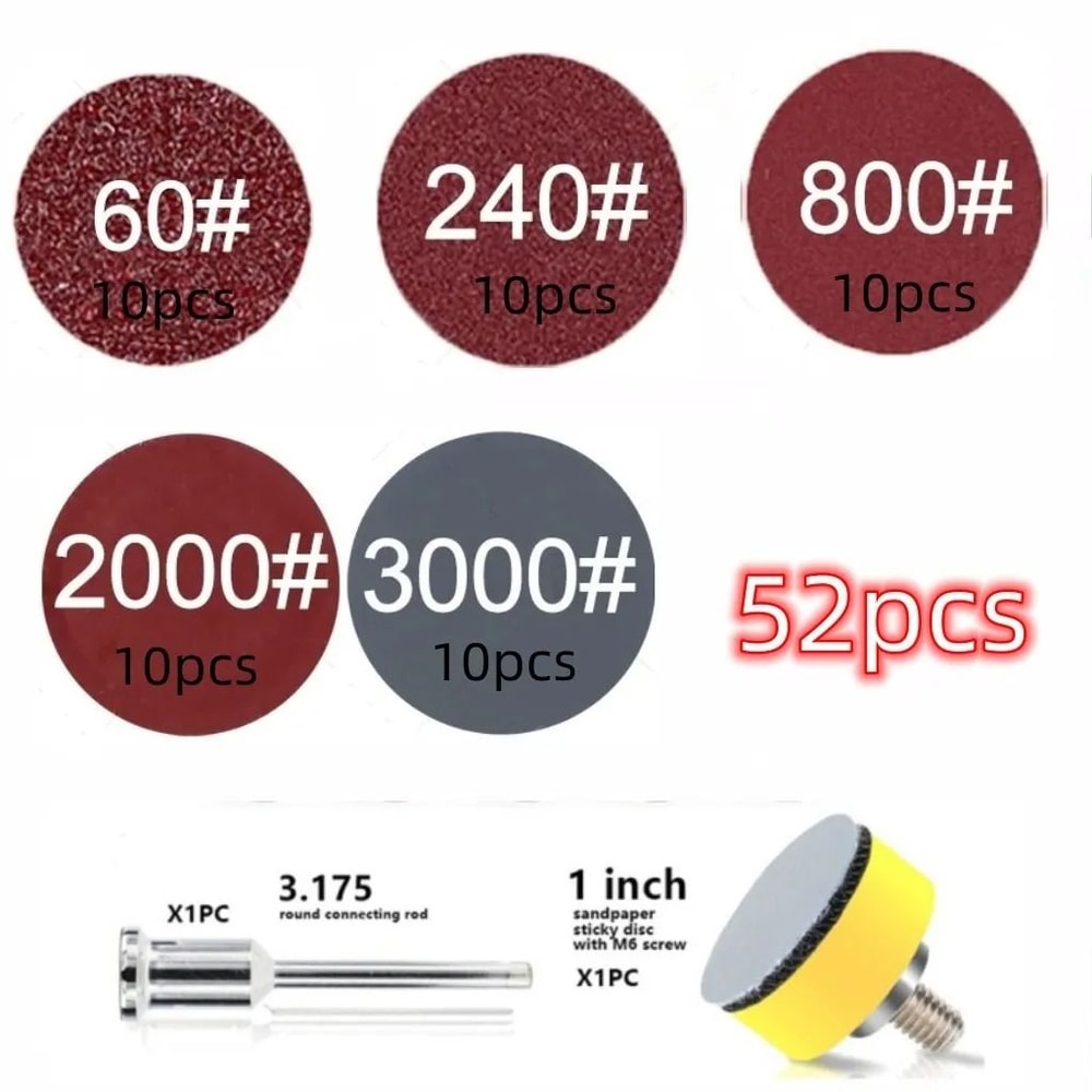 DIY Flocking Sanding Discs Pad Kit For Rotary Tools 6