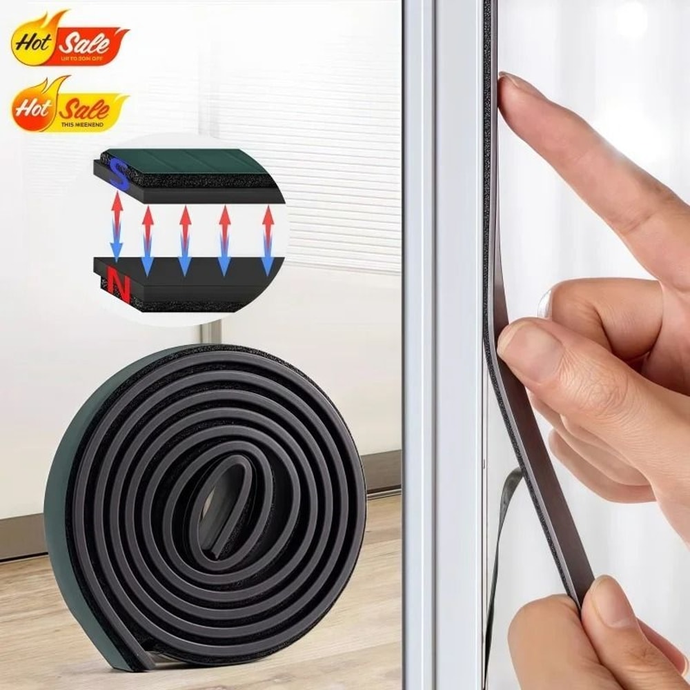 Magnetic Door Sealing Strip Self Adhesive Dustproof Waterproof Tape 3
